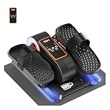 TDH Under Desk Elliptical Machine,Elliptical Leg Exerciser as Seen on TV for Seniors,Portable Electric Seated Foot Pedal Exerciser for Home Office (Orange)