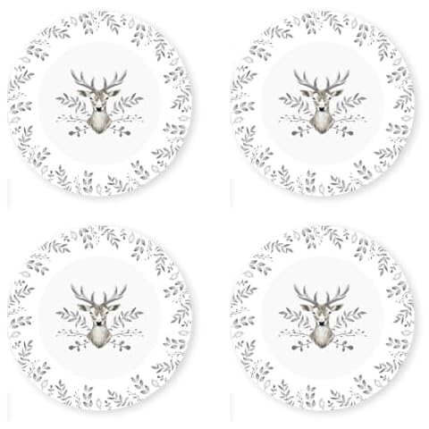 YöL Christmas Dinner Plates Set of 4 Cover