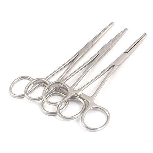Set of 3 Hemostat Locking Forceps 6.25 Inches, Straight Stainless Steel - Multipurpose Ideal Hemostats for Nurses, Fishing Forceps, Crafts and Hobby image 3