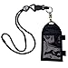 Ultimate Nylon Badge Holder with Pen Loop Key Ring and Heavy Duty Lanyard, by Specialist ID (Black)