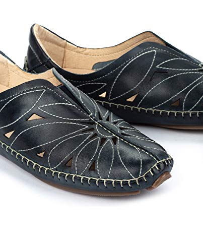 Image of PIKOLINOS Jerez 578-7399 Women's Slip-On Moccasins - Premium Calfskin Leather - Removable Cushioned Insole, Elastic Fit, Lightweight Everyday Comfort and Support