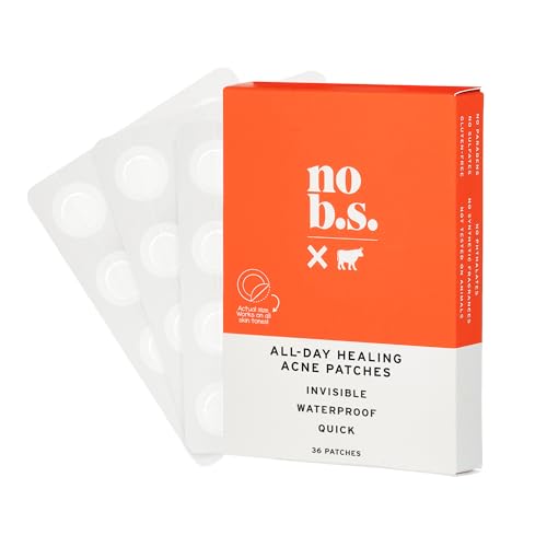 No Bad Stuff - Healing Acne Patches with Hydrocolloid, Waterproof, Invisible Pimple Patches, Wear Under Makeup & Sunscreen, Acne Skin Care for Women & Men, Spot Patches for Pimples, 36 CT