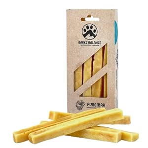 BARKS BALANCE natürlicher Kaukäse für Hunde – langlebiger Kauknochen aus Hartkäse – vegetarisch, getreidefrei, handgemacht – Kaustange zur Zahnpflege & Beschäftigung (Größe S, 5 x 27g, kleine Hunde)