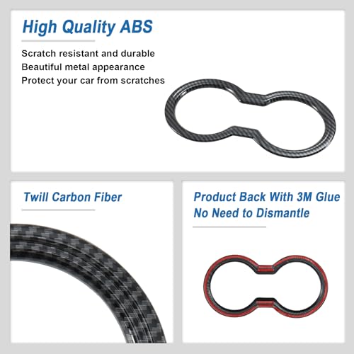 Cubierta de Portavasos Fibra de Carbono para Ford Mustang 2024 miniatura 7