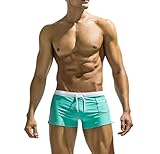 WUAMBO Men's Solid Swimming Shorts Fashion Swimwear