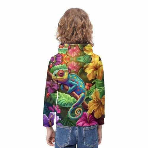 Sweat à capuche 3D caméléon pour ado de 11 à 13 ans - 4