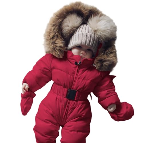 Chaqueta de plumón para niña con cuello con capucha contra el frío extremo