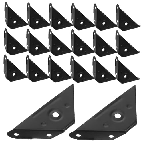 NAMOARLY Shelf Brackets for Wood 20pcs Steel Desk Corner Connectors Quick Fixation and Enhanced Stability