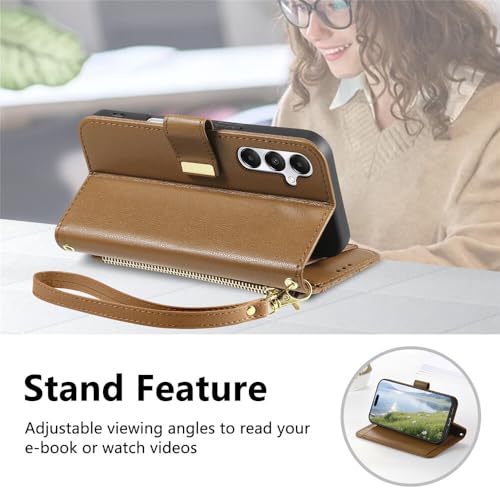 Housse portefeuille Oppo A17K marron pour simplifier vos déplacements - 5