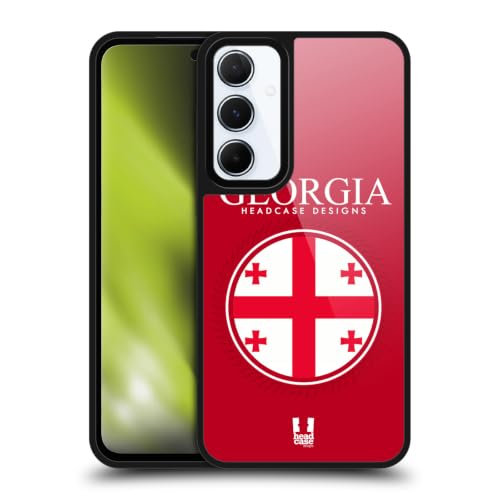 Coque antichoc Samsung Galaxy A55 5G drapeau Géorgie évite les bris d'écran