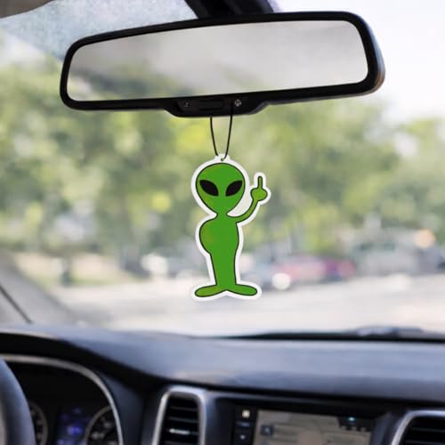 Image of Alien Air Freshener (3 Pack) - Funny Car Air Freshener for Car, Novelty UFO Gift, Hanging Auto Air Freshener, Funny Car Accessories for Men Women