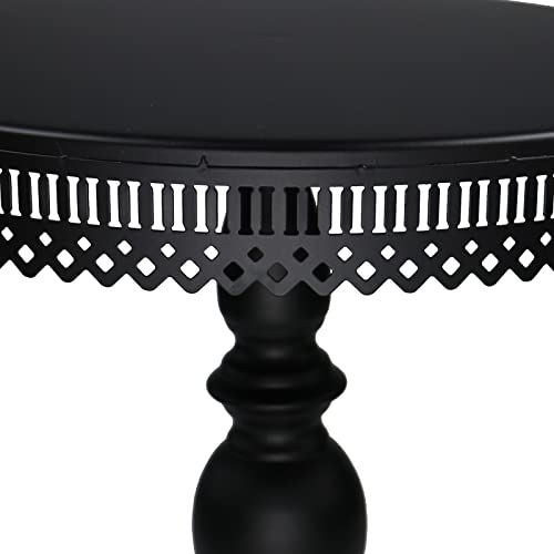 3-Set Cake Stand Round Cake Stands Metal Dessert Cupcake Pastry Candy Display For Halloween Decorations Wedding Event Birthday Party Baby Shower (Black) #TOP4