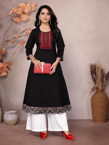 Image of rangita Women's Cotton Regular Fit Casual Kurta