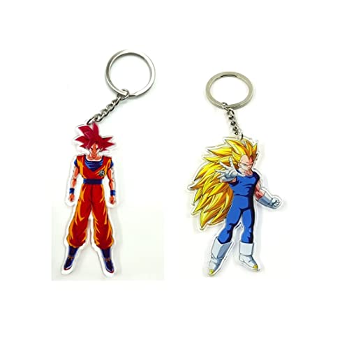 MayDee Son Goku Anime Llavero Son Goku Son Goku Acrílico Colgante Transparente Accesorios Llavero...