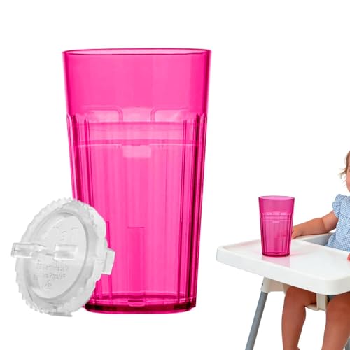 Adsfvs Vaso Entrenador Antiderrames - Sin boquilla, ajustable e inoxidable,Para niñas y niños, para agua, leche y alimentación - para Leche, Comida, Hora de Dormer