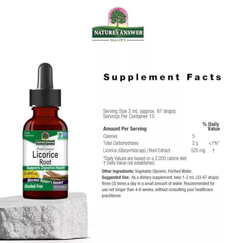 Arm-Axe 083000006401 Nature'S Answer Licorice Root | Herbal Supplement | Supports Digestive Health | Non-Gmo & Kosher | Alcohol-Free thumb #1