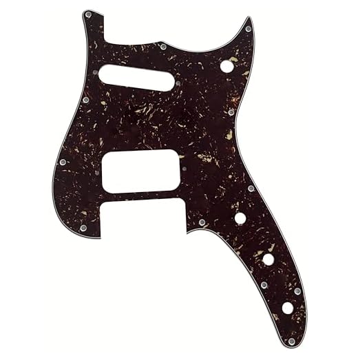 Se adapta a Fender Duo-Sonic Offset HS Style Guitar Pickguard (4 capas marrón tortuga)