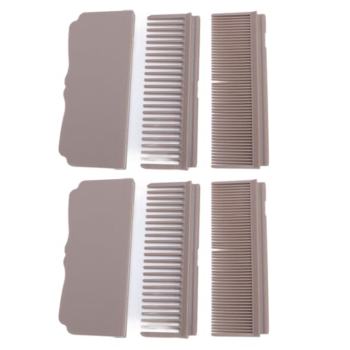 2 unidades - Accesorio para plancha de pelo: peine rectificador con dientes recubiertos de silicona, herramienta de peinado de doble cara para uso en casa y salón miniatura 6