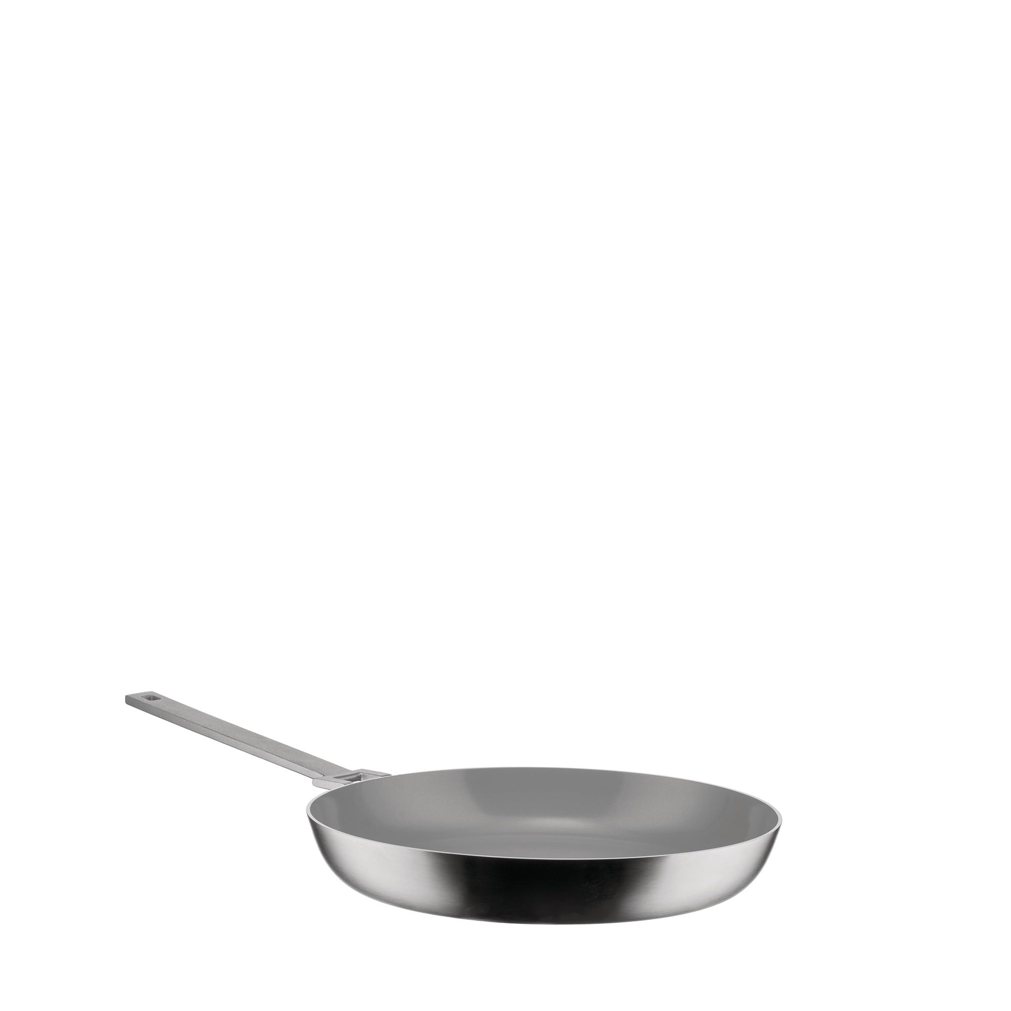 Alessi Steel Convivio Dc110/28 - Design Frying Pan In Multiply, Suitable For Induction, 8/10 Stainless With Pvd And Magnetic Bottom, Ceramic Non-Stick Interior, Mat