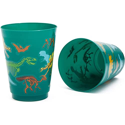 Blue Panda 16 Pack Dino Tumbler Cups For Dinosaur Birthday Party Supplies (16 Ounces) #TOP2