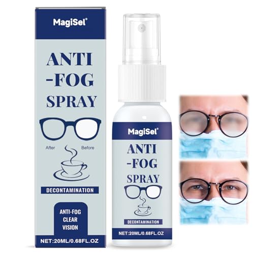 JoanofArc Anti-Fog Spray for Glasses, Lens Cleaner Spray, Prevents Fog on Goggles, Masks, Swim & Ski Goggles, Mirrors & Windshields, Improve Visibility, 20ml Travel Size(0.68 fl oz Each)
