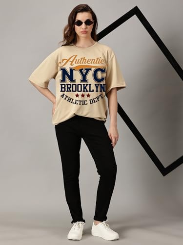 Image of RodZen Women's Cotton Loose Fit Oversized Printed T-Shirt