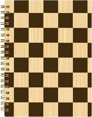 Carnet à spirale ligné A5 à couverture rigide et 120 pages en papier épais carreaux
