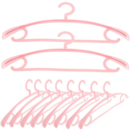 Unomor 10pcs Non Slip Traceless Clothes Hanger Thick Wide Solid Plastic Rotatable for Coats Shirts Dresses and More for Bedroom and Wardrobe Storage