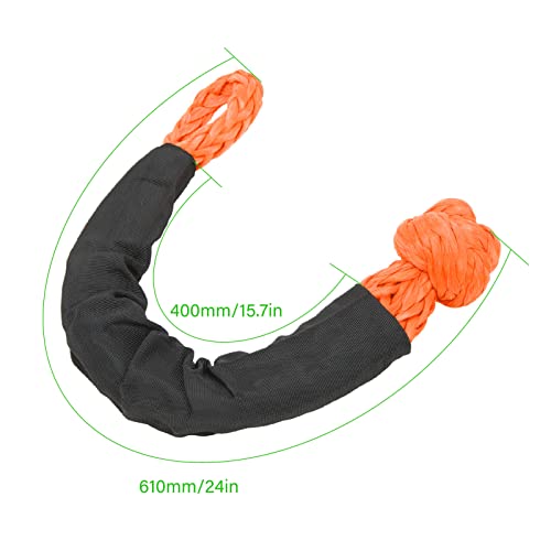 Manilha macia de recuperação, 2 peças de tecido Oxford 1,4 cm 35 toneladas de corda leve para caminh