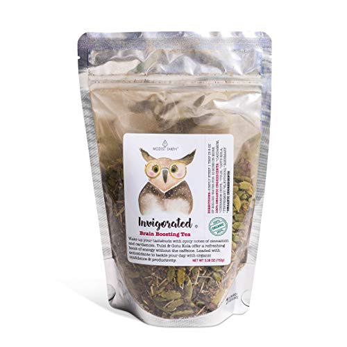Modest Earth Invigorated Stress Relief Herbal Tea - Loose Leaf Blend for Brain Support and Mental Health - Best Memory and Focus Aid - Perfect Herb Mix for Home and Work - Pure, Natural, 100% Organic