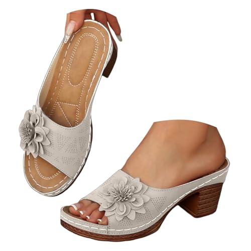 Sandales à talons hauts avec semelles souples et respirantes