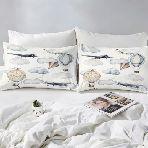 Housse de couette 200x200 microfibre doux lit double finition soignée
