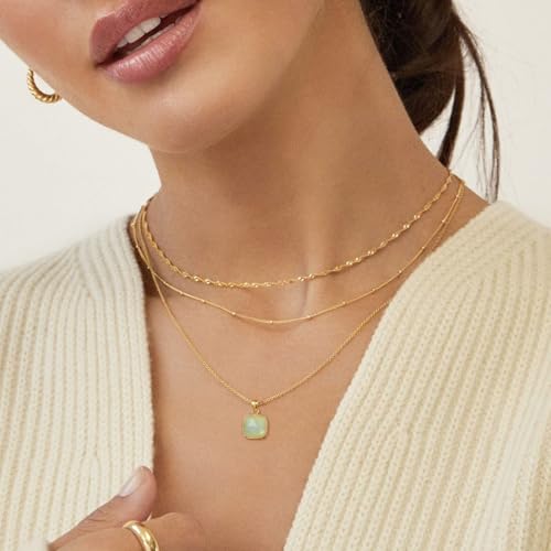 Kissyan Healing Crystal Necklace, 14K Gold Plated Natural Stone Pendant Necklace Reiki Quartz Amethyst Citrine Gemstone Spiritual Jewelry For Women thumb #3