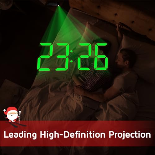 GOLOZA Projection Alarm Clock, Digital Clock with Modern Curved Design - Image 2