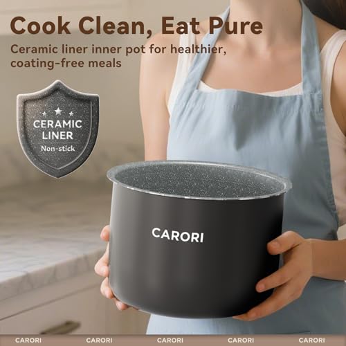 Image of 12-in-1 Electric Pressure Cooker 8 Quart, 1200W olla de presion Multi-Cooker with Non-Stick Ceramic Pot, Slow Rice Cooker, Saute, Steamer, Yogurt & Food Warmer, Delay Timer, Silver