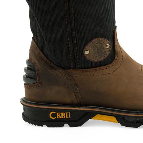 CEBU Men's HL100 Soft Toe Work Boots - breathable heavy duty, oil and acid resistant, warehouse, utility, manufacturing, 10 inch, pull on4