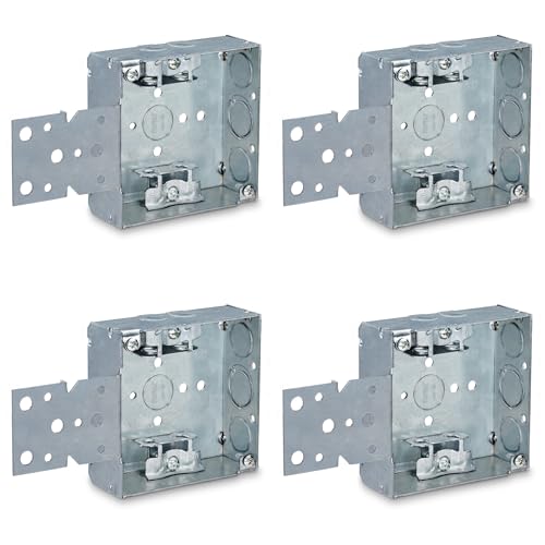 Boîte de jonction carrée soudée 10,2 cm en acier galvanisé