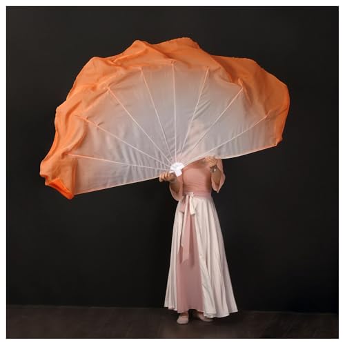 Velo de abanico grande de 85cm para crear efectos visuales fluidos en coreografías grupales 2
