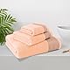 GLAMBURG Ultraweiches 3er-Pack Baumwollhandtuchset bestehend aus einem übergroßen Badetuch 70 x 140 cm, einem Handtuch 40 x 60 cm und einem Waschlappen 30 x 30 cm, Pfirsich