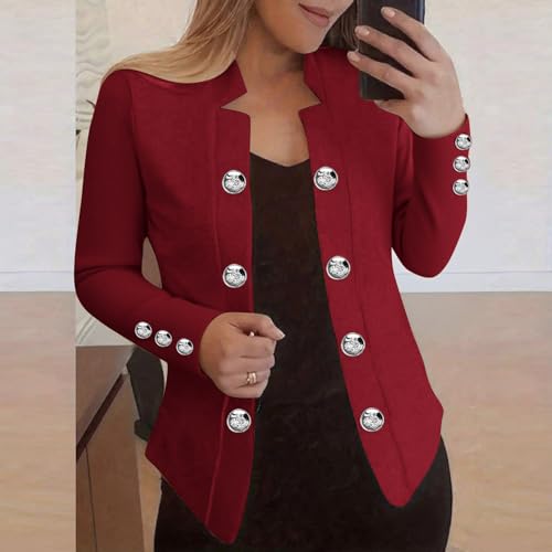 Blazers for Women Fashion Cardigan Solid Long Sleeve Jackets Casual Button Business Open Front Office Suit Jackets2
