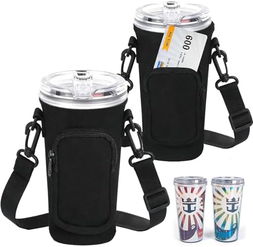 Cruise Essentials 2026，Hands‑Free Cup Holder，2Pack Neoprene Drink...