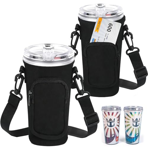 Cruise Essentials 2026，Hands‑Free Cup Holder，2Pack Neoprene Drink Sling, Cruise Ship Essentials Cup Sling Cruise Essentials