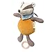 Sigikid, Filles et Garçons, Peluche avec Boîtier Musical Amovible, Blaireau Kasimir Green Collection, Jouets pour bébés, Recommandé dès la Naissance, Orange/Gris, 39172
