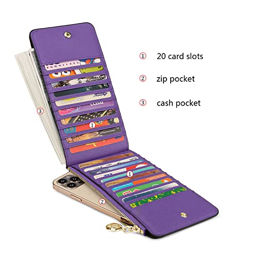 Uromee Wallet Women RFID Blocking Leather Slim Multi Card Holder Organizer with Zipper Pocket Bifold2