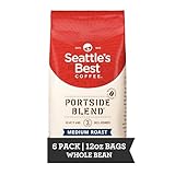Seattle's Best Coffee Portside Blend Medium Roast Whole Bean Coffee | 12 Ounce Bags (Pack of 6)