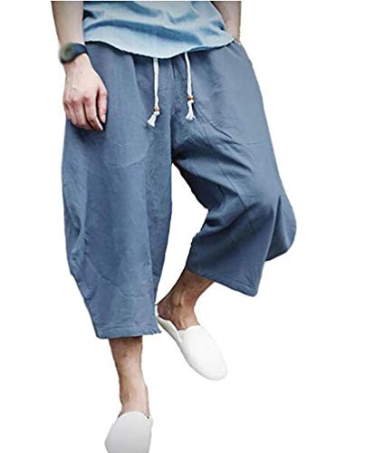 Huixin Shorts masculino patchwork calça capri folgada caimento solto comprimento da panturrilha calç