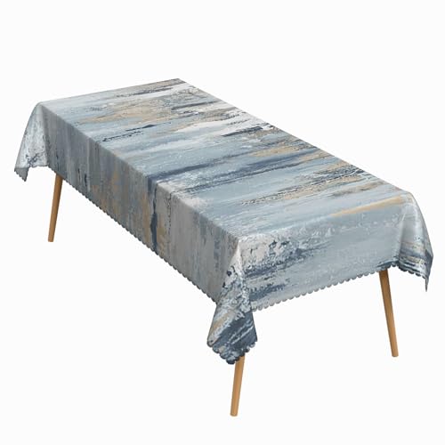 ggaimwf 52x70 Inch Modern Abstract Tablecloth Washable Rectangle Cover
