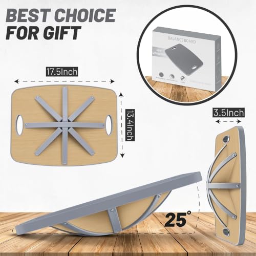 Image of Advanced Wood Balance Board, Table Balance Board, Office Swing Board, for Physical Therapy, Fast Fitness Training and Outdoor Sports Balance Training Device