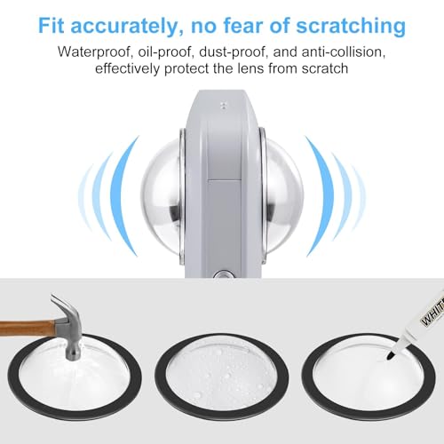 Image of PULUZ Lens Guard PC Protective Cover Kits Camera Accessories for Ricoh Theta SC2 / S /V (Transparent) Protector Dust-Proof Cover Anti-Scratch Accessory