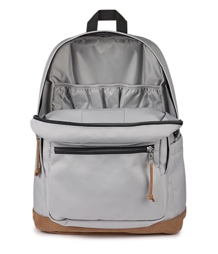 Image of JanSport Right Pack Backpack - Durable Daypack with Padded 15 Laptop Sleeve, Spacious Main Compartment & Integrated Water Bottle Pocket - Grounded Grey
